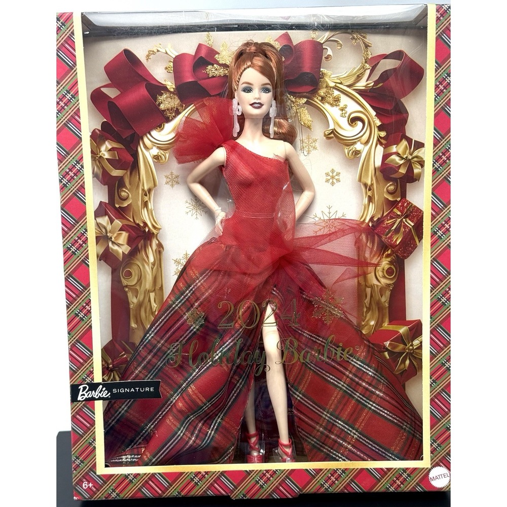 2024 Mattel Holiday Barbie Signature Collector Doll Red Hair JBF67 New